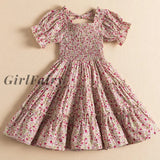 Summer Casual Dress Kids Dresses For Girls Lace Flower Baby Girl Party Wedding Children Clothes