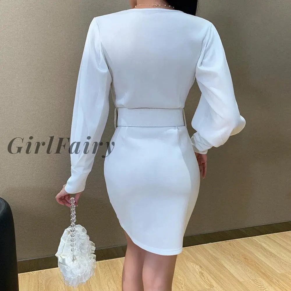 Summer Dress Women Sexy Causal Mini New Arrivals White Bodycon V Neck Prom Evening Party