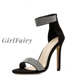 Summer Women Thin High Heels Shoes Sandals Transparent Gladiator Ankle Strap Sexy Pump Female Party