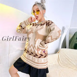 Sweater Knitted Women Fashion Streetwear Oversized Sexy Top Girl Basic Womens Soft Pullovers Plus