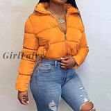 Warm Autumn Winter Women Coats Fashion Long Sleeve Zipper Jackets Solid Slim Thick Female Casual Bread Outerwear