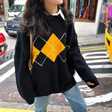 Women Knitted Sweater Fashion Oversized Pullovers Ladies Winter Loose Korean College Style Jumper