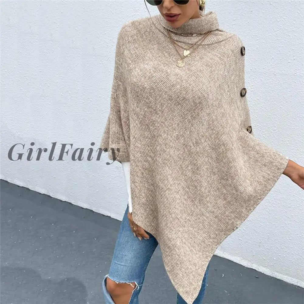 Women New Knitted Sweater Turtleneck Oversized Basic Sexy Pullover Top Pullovers Casual Female S /