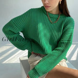 Women Solid Thick Knitted Sweater Autumn Winter Long Sleeve Oversized Sweater Female Casual O-Neck Loose Pullovers Sweater