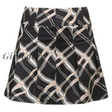 Y2K Checkered Pleated Skirt Women Plaid High Waisted Mini Skirts Korean Preppy Style Streetwear