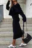 Girlfairy 2024 Fashion Woman Elegant SetSolid Cami Dress Short Hooded Sweatshirt Set