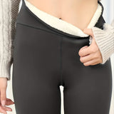 Girlfairy - Solid Fuzzy Thermal Bottom, Comfy & Soft Stretchy Pant, Women's Lingerie & Sleepwear