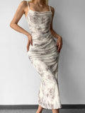 Girlfairy 2024 New Fshion Dress mini dress elegantBack Split Floral Maxi Dress