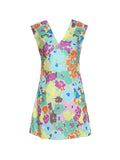 Girlfairy 2024 New Fshion Dress mini dress elegantDyed Floral Print Strap Mini Dress