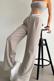 Girlfairy 2024 Fashion Woman Elegant SetContrast Strapless Crop Top Long Pants Suits