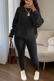 Girlfairy 2024 Fashion Woman Elegant SetCrew Neck Sweater Suits