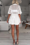Girlfairy 2024 Fashion Woman Elegant SetLace Short Sleeve Cardigan Shorts Set