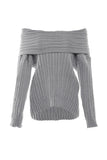 Girlfairy 2024 Fashion Woman Elegant SetOff-Shoulder Sweater Midi Skirt Suits