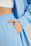 Girlfairy 2024 Fashion Woman Elegant SetSingle-breasted Long Sleeve Shirt Shorts Suit