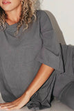 Girlfairy 2024 Fashion Woman Elegant SetSolid Half Sleeve T-shirt Bodycon Shorts Suits