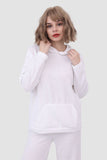 Girlfairy 2024 Fashion Woman Elegant SetTwo-piece Solid Color Hooded Sweater