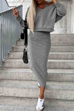 Girlfairy 2024 Fashion Woman Elegant SetSolid Cami Dress Short Hooded Sweatshirt Set