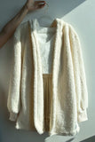Girlfairy 2024 Fashion Woman Elegant SetPlush Open-Front Hoodie Vest Three Piece Shorts Set